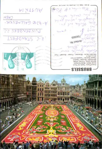 756909 Brüssel Grand-Place Blumenteppich Region Brüssel-Hauptstadt Belgium