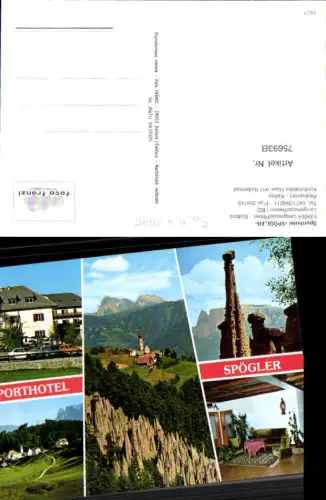 756938 Lengmoos Ritten Provinz Bozen Italy 1995 Trentino Spögler Hotel