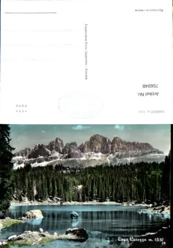 756948 Karersee Lago Carezza Welschnofen Provinz Bozen Italy
