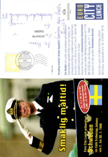 756980 Euro City Lunch Reklame Sweden Uniform
