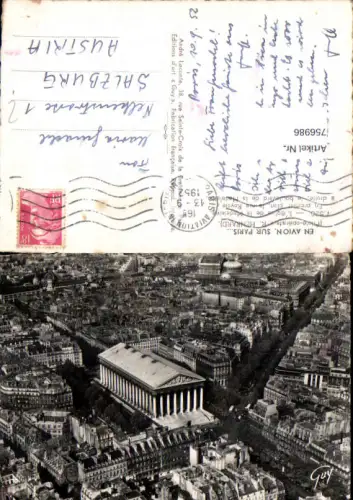 756986 Paris, Église de la Madeleine Département Paris France 1952