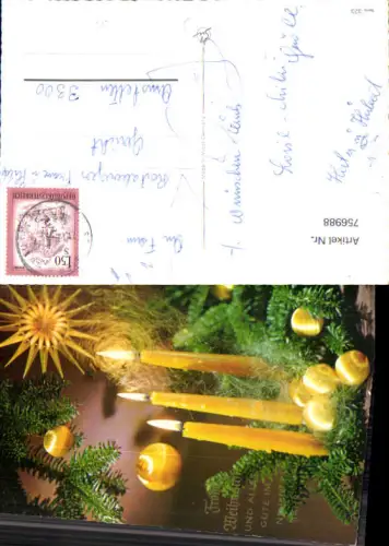 756988 Glückwunsch Karte Kerze