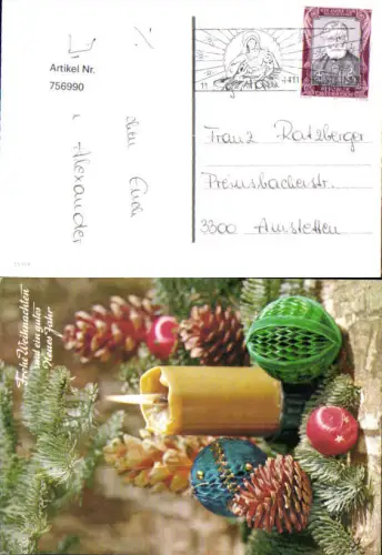 756990 Glückwunsch Karte Kerze