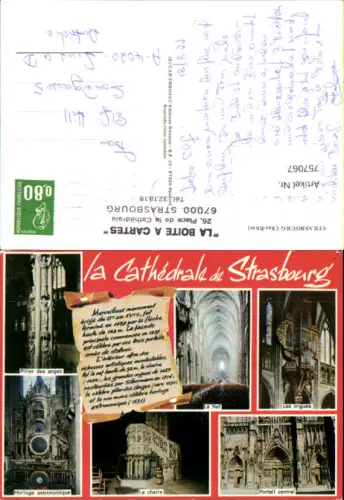 757067 Strasbourg La Cathédrale Bas-Rhin France 1982