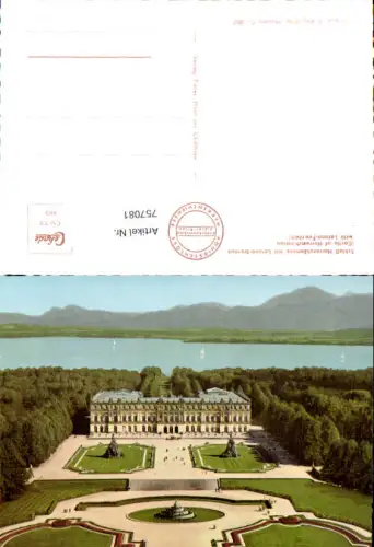 757081 Herrenchiemsee Schloß mit Latona-Brunnen LK Rosenheim