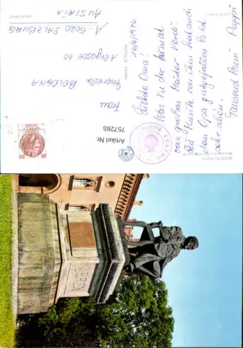 757265 Busseto Denkmal Giuseppe Verdi Provincia di Parma Italy 1976