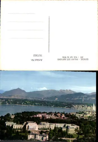 757302 Genf Palais des Nations Vue sur la Ville Kanton Genf Switzerland
