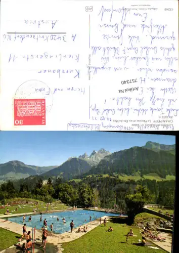 757340 Champéry La Piscine Dents du Midi Monthey Switzerland 1973