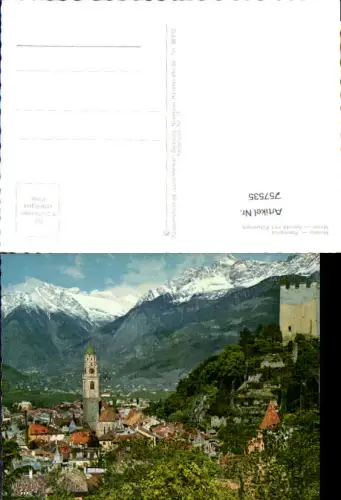 757535 Meran Panorama mit Pulverturm Bezirksgemeinschaft Burggrafenamt Italy