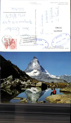 757562 Zermatt Riffelsee Matterhorn Bez. Visp Switzerland 1975