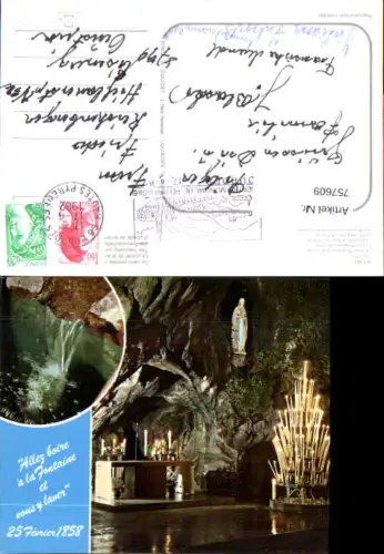 757609 Lourdes Grotte de Massabielle Arrondissement Argelès-Gazost France Les Pyrénées 1962
