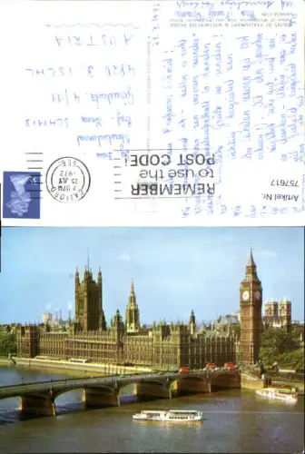 757617 London Houses of Parliament Westminster Bridge City of Westminster United Kingdom 1972
