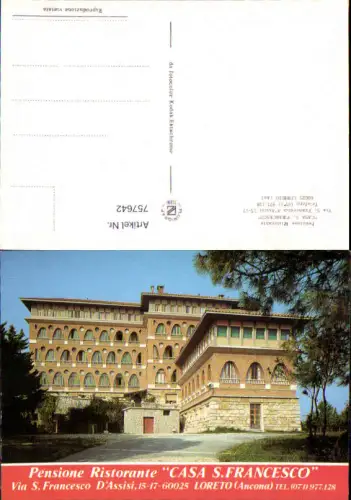 757642 Loreto Pensione Ristorante Casa S.Francesco Province of Ancona Italy