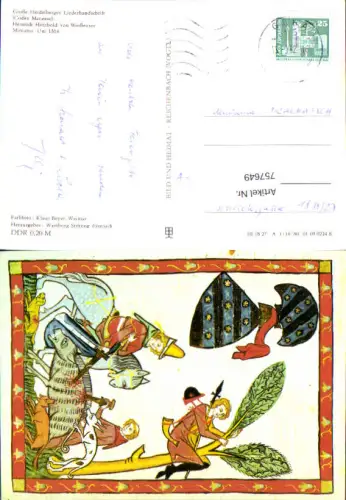 757649 Heidelberg Große Heidelberger (Codex Manesse) Heidelberg 1987