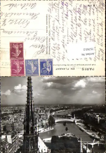 757652 Paris Vue panoramique prise de Notre-Dame Paris France 1927