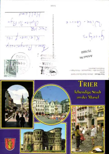 757660 Trier Hauptmarkt, Porta Nigra Kreisfreie Stadt Trier 1995