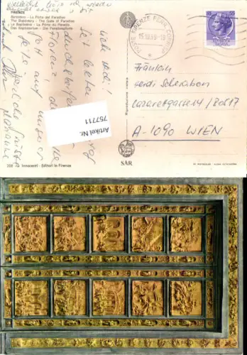 757711 Firenze Battistero - La Porta del Paradiso Metropolitanstadt Florenz Italy 1959