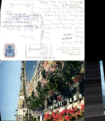 757712 Cannes Alpes-Maritimes La Côte d'Azur France 1949