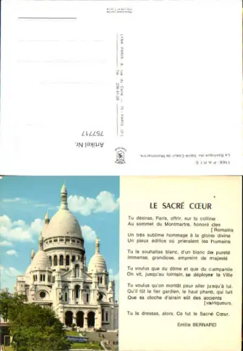 757717 Paris, Basilique du Sacré-Cœur de Montmartre Département Paris France