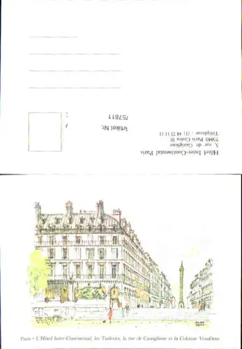 757811 Paris L'Hôtel Inter-Continental les Tuileries France