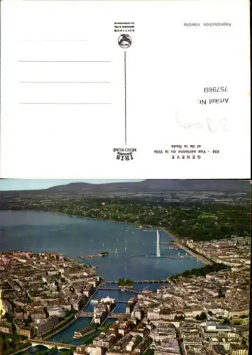 757969 Geneve Vue aérienne de la Ville et de la Rade Kanton Genf Switzerland