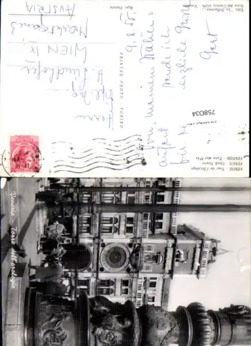 758034 Venedig Torre dell'orologio Metropolitanstadt Venedig Italy 1957