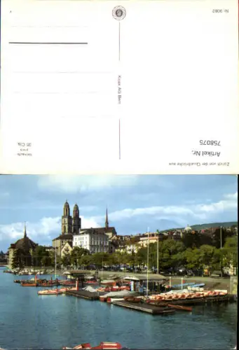 758075 Zürich von der Quaibrücke aus Bez. Zürich Switzerland