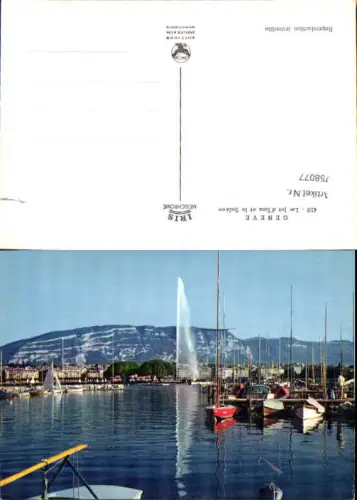 758077 Genf Le jet d'Eau et le Salève Kanton Genf Switzerland