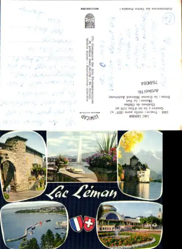 758084 Lac Léman, Yvoire, Genève, Château de Chillon, Thonon, switzerland 1971
