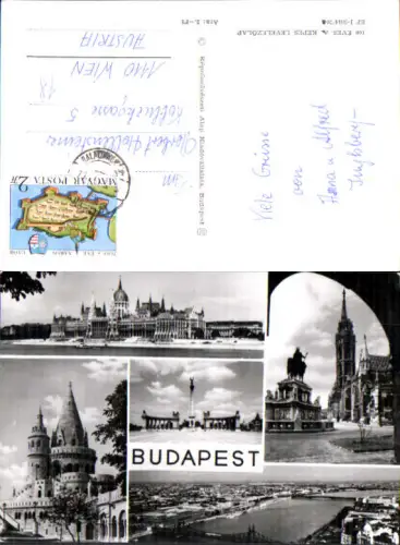 758088 Budapest Vár a Lánchiddal Budapest Hungary 1972