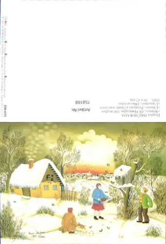 758108 Dragica smicibrada Winter Vogelhaus 1980