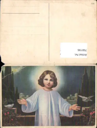 758196 Jesuskind Jesus beschäsigt