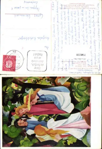 758228 Künstler AK August Macke Vier Mächen Bruckmanns Bildkarte 292