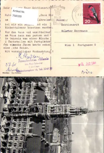 758320 München Das Rathaus München 1964