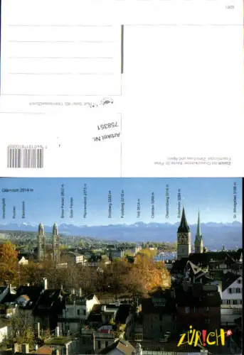 758351 Zürich St. Peter, Fraumünster, Zürichsee Switzerland