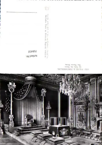 758432 Palais de Fontainebleau La Salle du Trône France 1958
