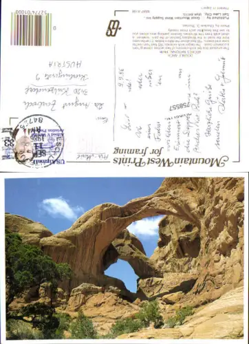 758557 Arches National Park Double Arch Grand County USA 1986