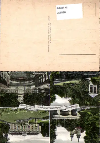 758586 Donaueschingen (Donauquelle, Quellentempel, Stadtkirche) LK Schwarzwald-Baar-Kreis