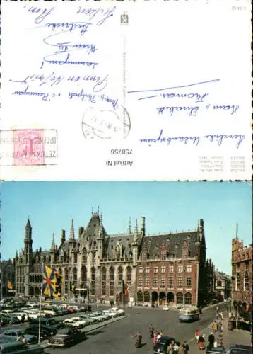 758758 Brügge Grote Markt Bez. Brügge Belgium 1973 Bus Autobus