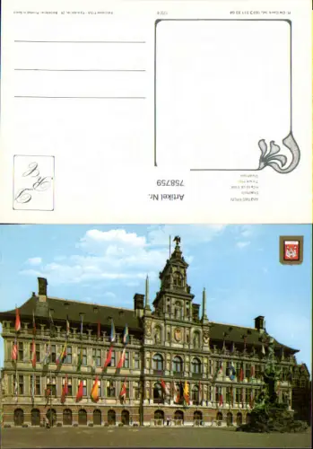 758759 Antwerpen Stadhuis Prov. Antwerpen Belgium