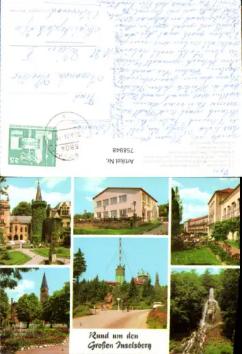758948 Inselsberg Brotterode Bad Tabarz LK Schmalkalden-Meiningen LK Gotha 1974