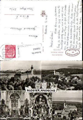 758952 Kloster Andechs am Ammersee LK Starnberg 1957