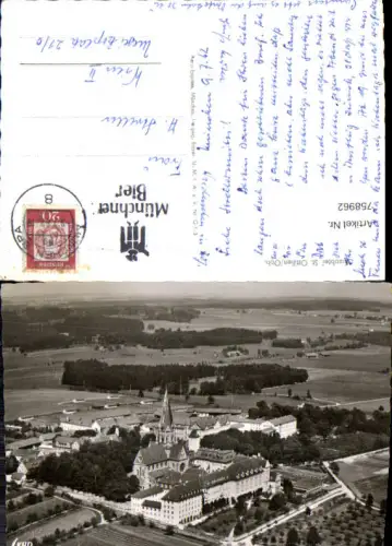 758962 Erzabtei St. Ottilien, Eresing LK Landsberg am Lech 1962 Luftbild