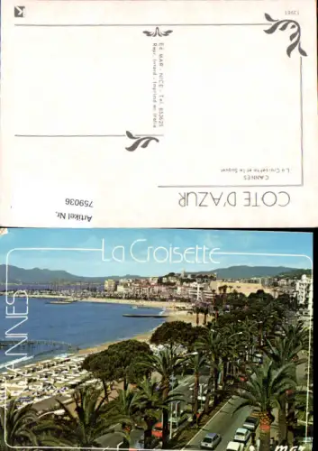 759036 Cannes La Croisette et le Suquet Arr. Grasse France