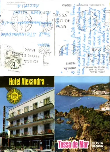 759045 Tossa de Mar Hotel Alexandra Costa Brava Girona Spain 1993