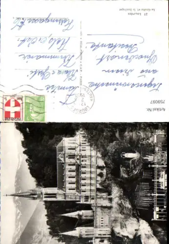 759097 Lourdes La Grotte et la Basilique Dép. Hautes-Pyrénées France 1951