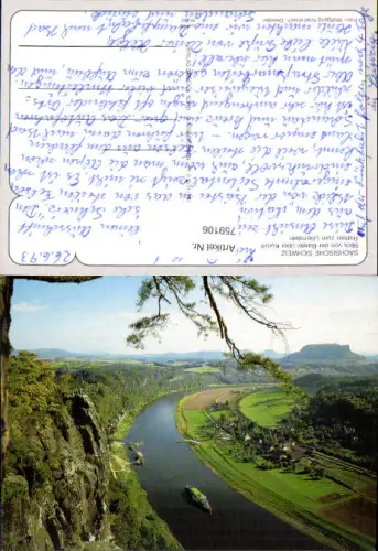 759106 Sächsische Schweiz Bastei Kurort Rathen Lilienstein LK Sächsische Schweiz-Osterzgebirge 1993