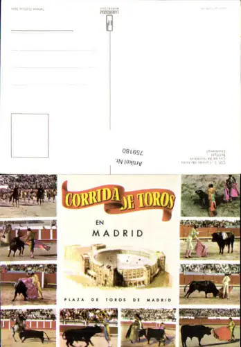 759180 Madrid Corrida de Toros Plaza de Toros de Madrid Stierkampf Spain