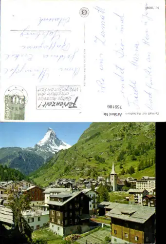 759186 Zermatt mit Matterhorn Bez. Visp Switzerland