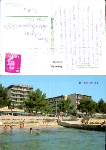 759239 Palma Nova Hotel Tropico Mallorca Spain 1982
